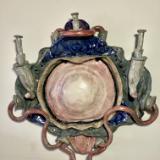 Pink and Blue Candelabra sculputre