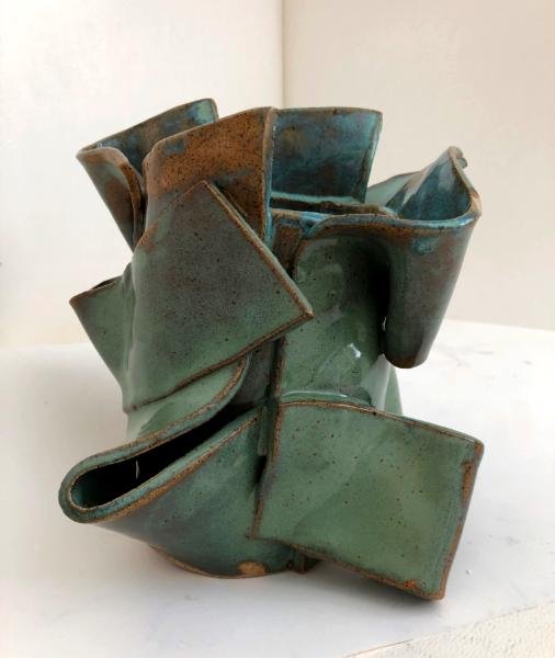 Green & blue vessel for dancer