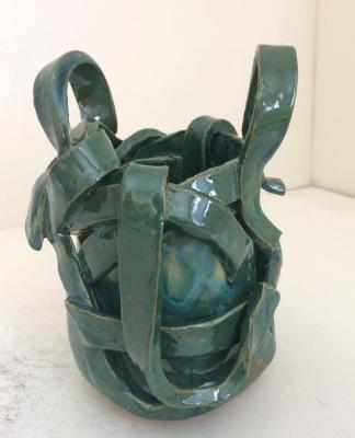 Green vessel with handles